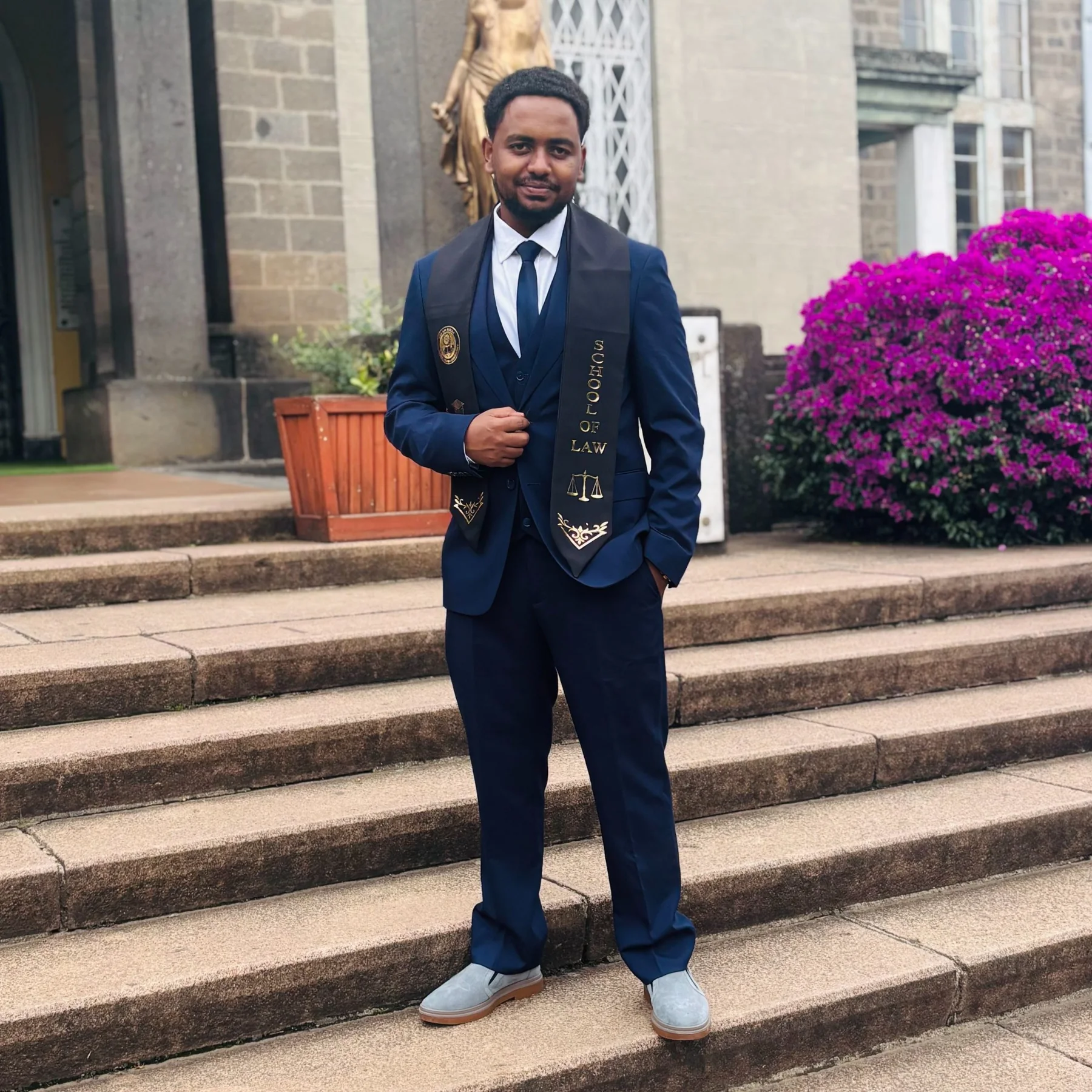 Yishak Baraki Desta at graduation