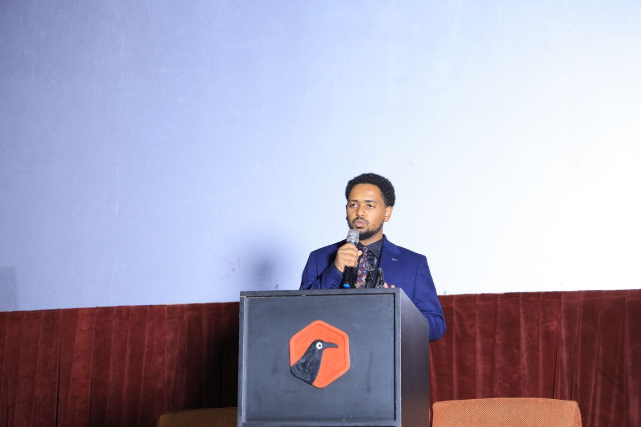 Yishak Baraki Desta speaking at the 2026 Young Lawyers Initiative Forum